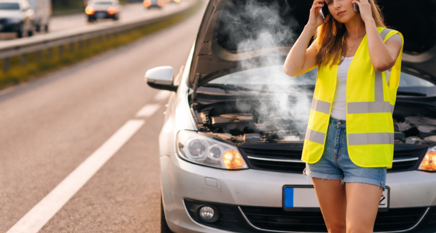 Driver practicing What to Do If Your Car Breaks Down on the Highway safety steps