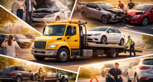 Why do people use towing services during a car breakdown